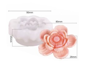Molde silicona flor loto abierta grande 